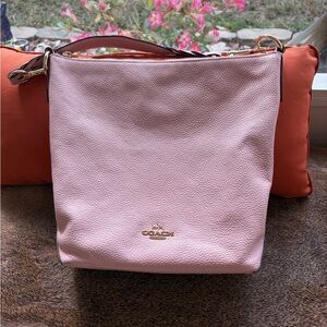 Coach Light Pink Leather Shoulder Bag